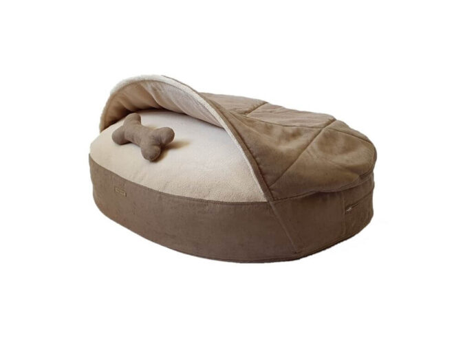 Cave Dog Bed cocoa-cream 115x115cm