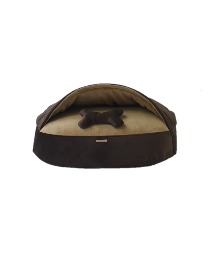 Deluxe Dog Cave Bed brown - cocoa 85x70cm