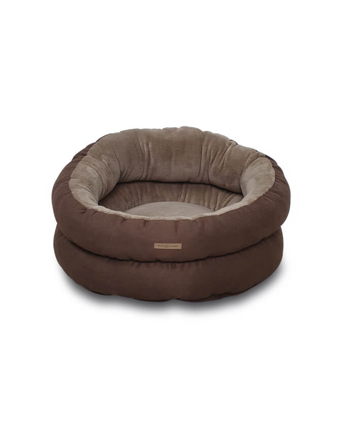Doughnut dog cat bed, Brown -cocoa