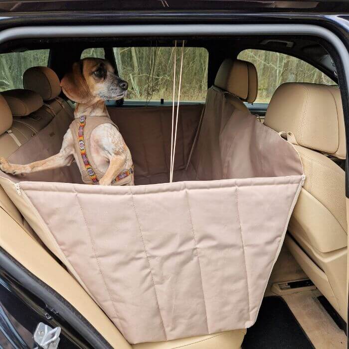 Automobilio sėdynės užtiesalas šunims (hamakas) Šviesus